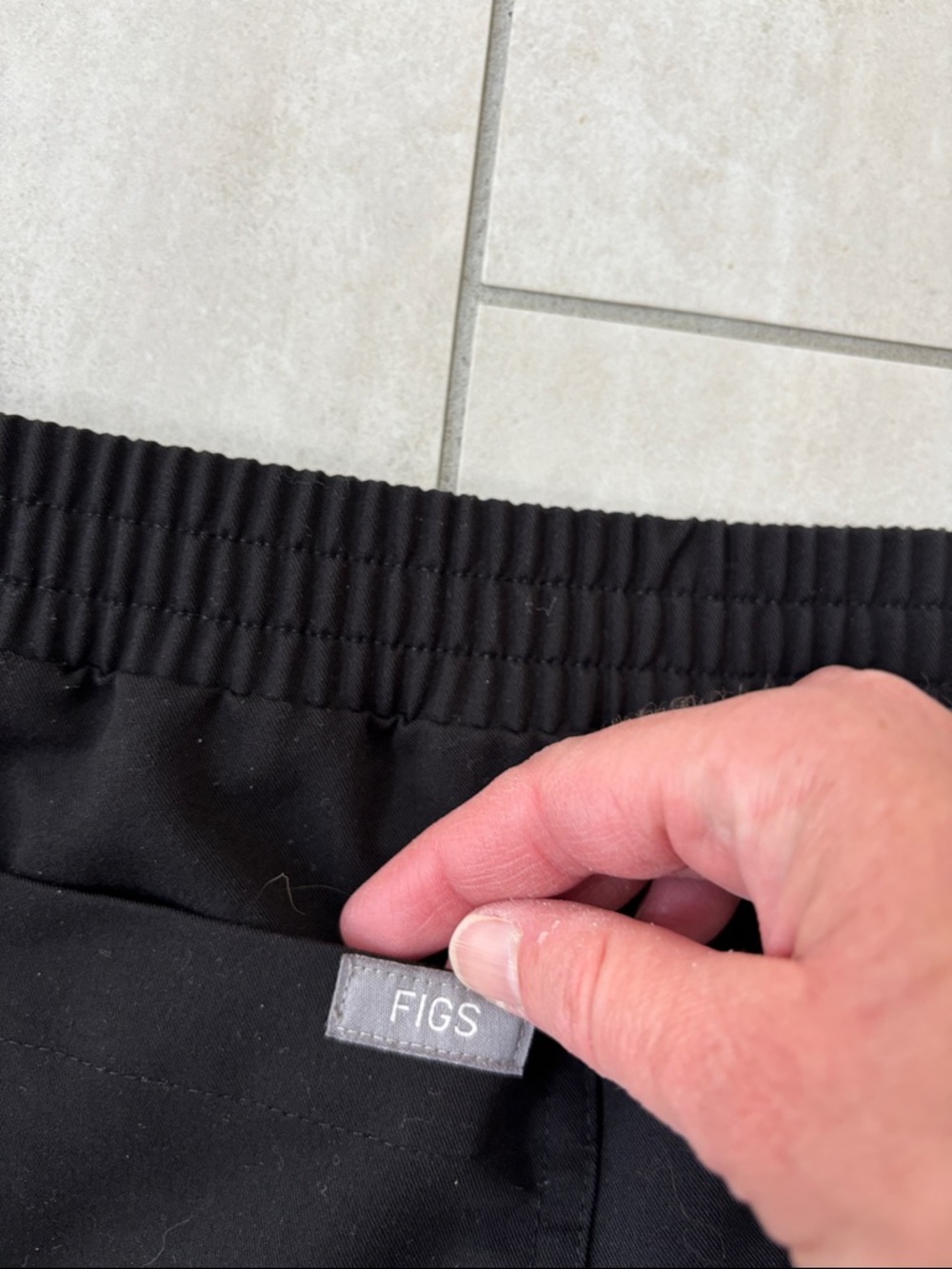 FIGS YOLA High Waisted Skinny Scrub Pants Black/Grey XLP - Picture 11 of 11